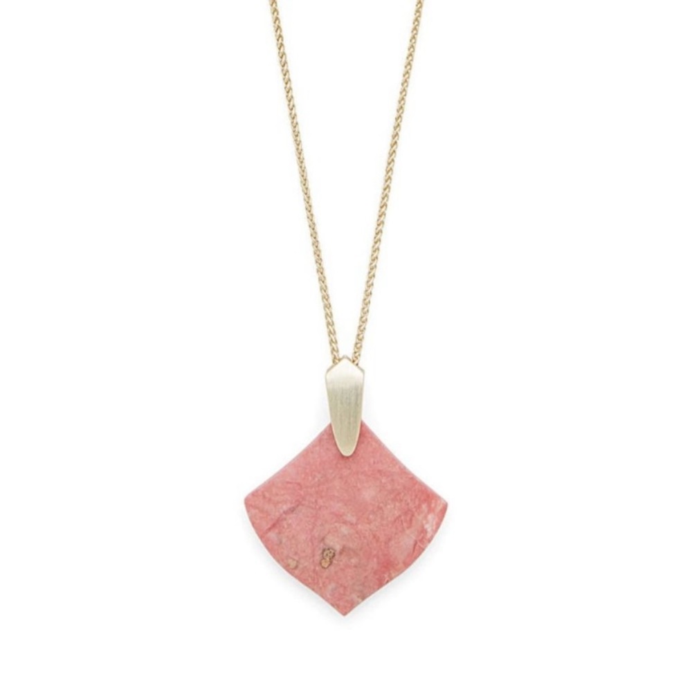 Kendra Scott Aislinn Necklace In Pink Rhodonite
